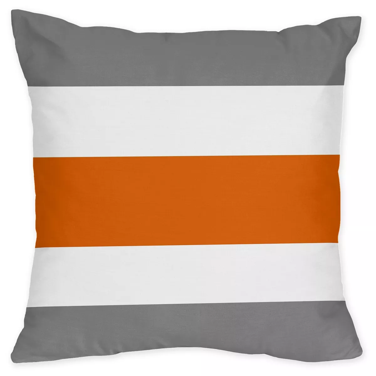 Gray & Orange Stripe Comforter Set (Twin) - Sweet Jojo Designs