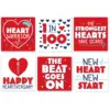 Big Dot of Happiness Happy Heartiversary - CHD Awareness Decorations - Drink Coasters - Set of 6