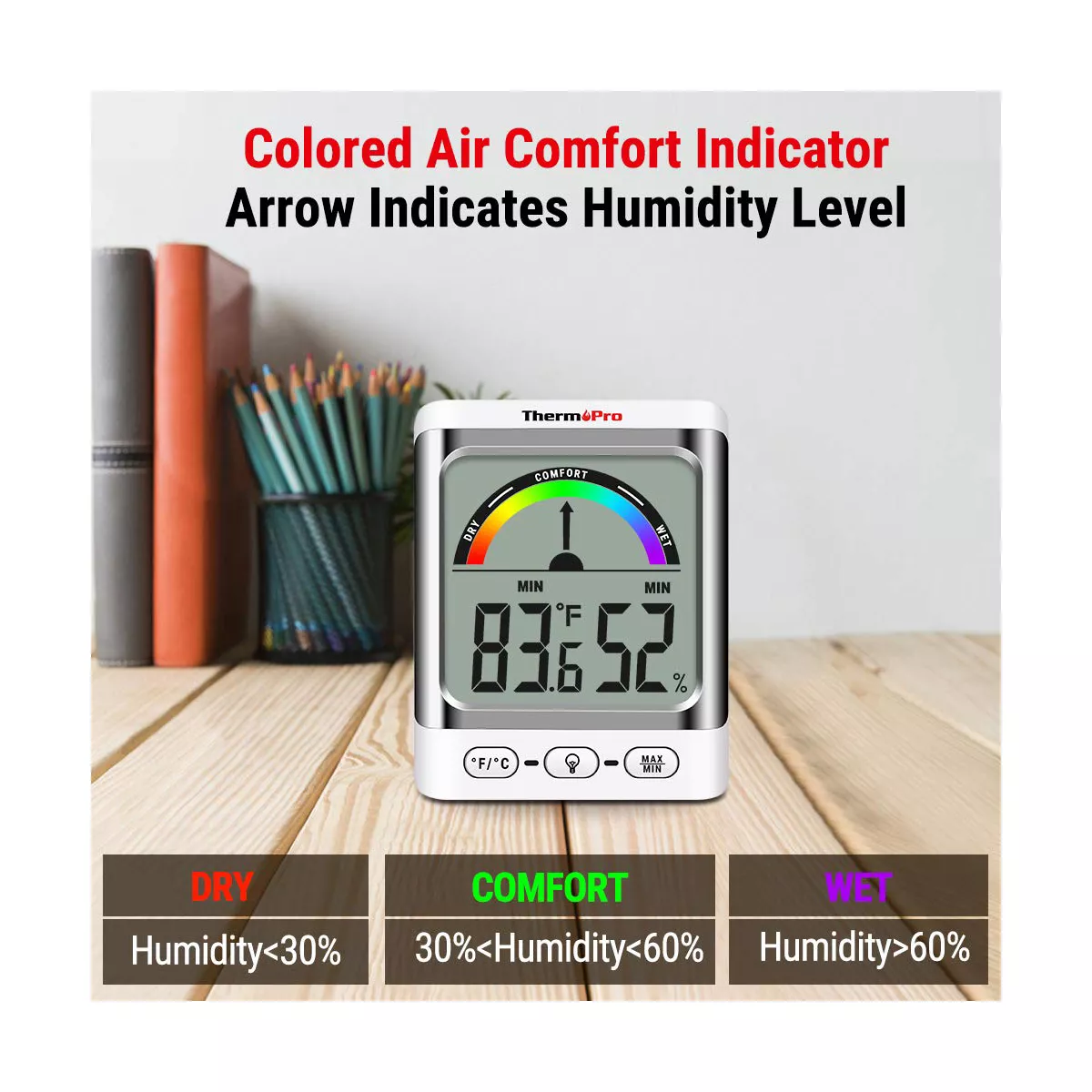 ThermoPro TP52 Digital Hygrometer Indoor Thermometer and Humidity Monitor