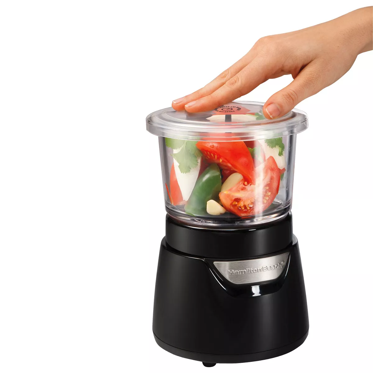 Hamilton Beach Stack and Press Food Chopper - Black 3 Cup- 72860