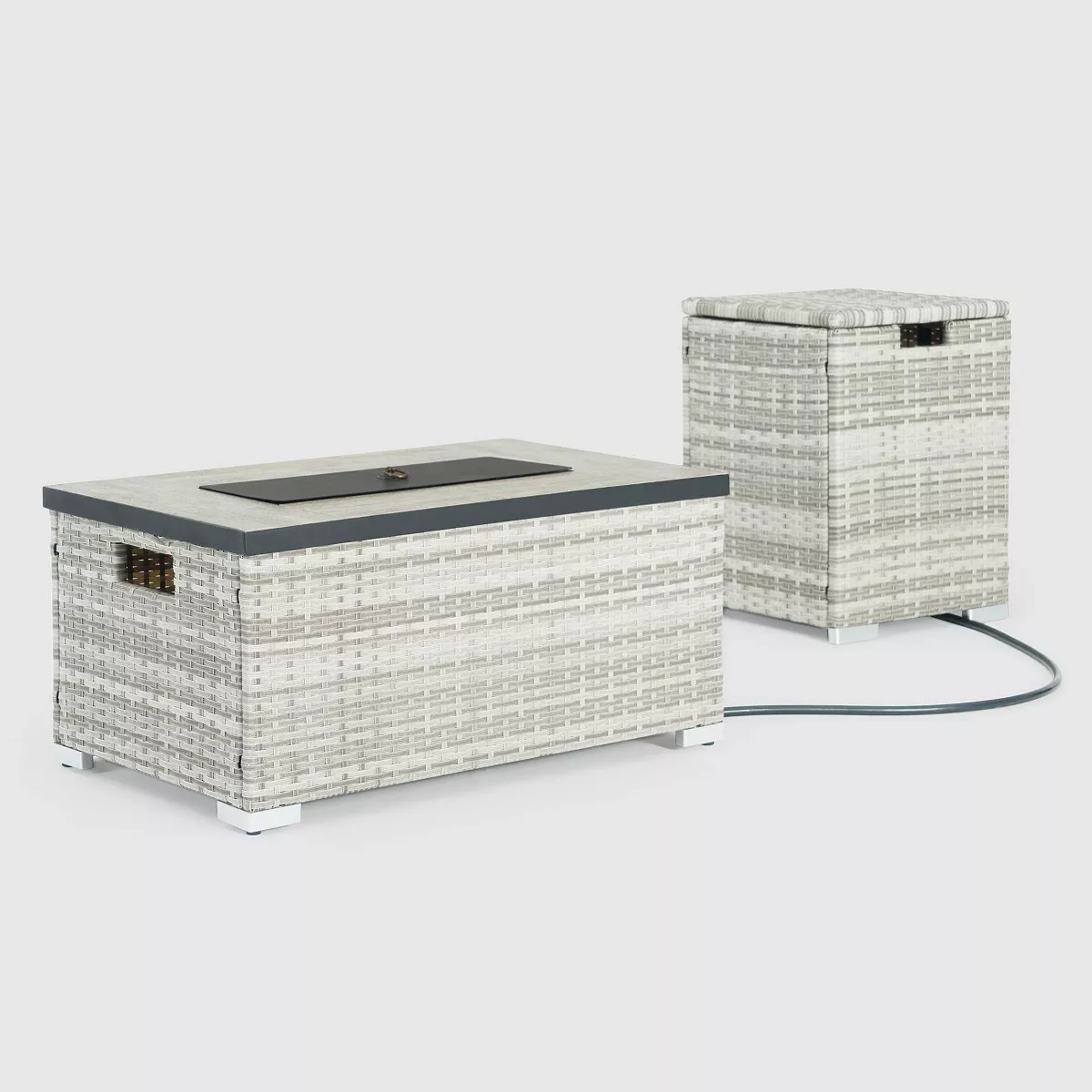 Magna 4pc Patio Fire Seating Set - Gray - Sego Lily