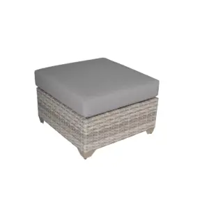 Fairmont 8pc Patio Sectional Seating Set with Club Chairs & Cushions - Gray - TK Classics
