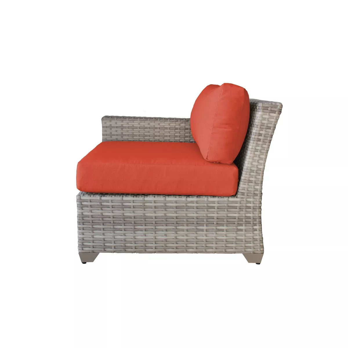 Fairmont 6pc Patio Sectional Seating Set with Cushions - Tangerine - TK Classics
