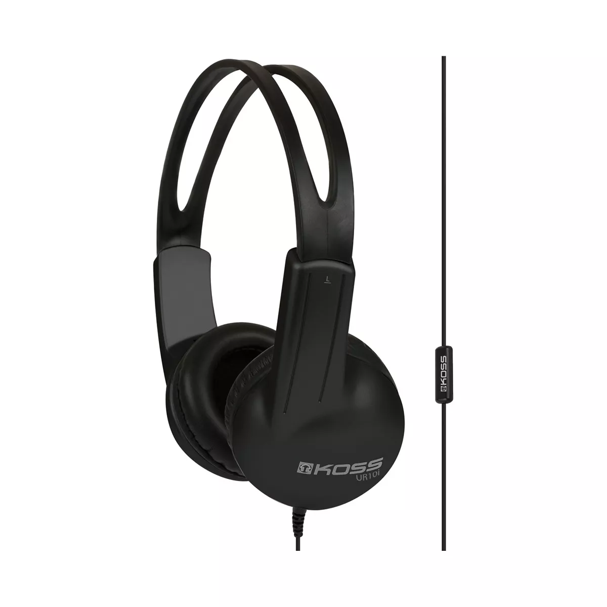 Koss ur10i On-Ear Headphones - Stereo - Mini-phone - Wired - 32 Ohm - 60 Hz - 20 kHz - Over-the-head - Binaural - Circumaural - 4 ft Cable