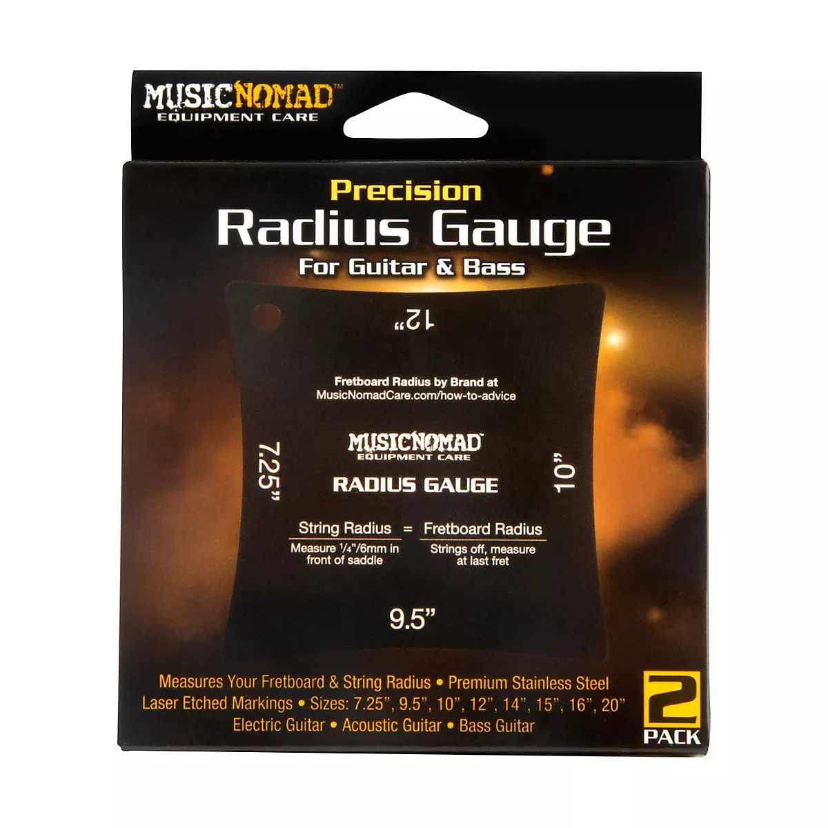 Music Nomad Precision Radius Gauge Set - 2 Pak