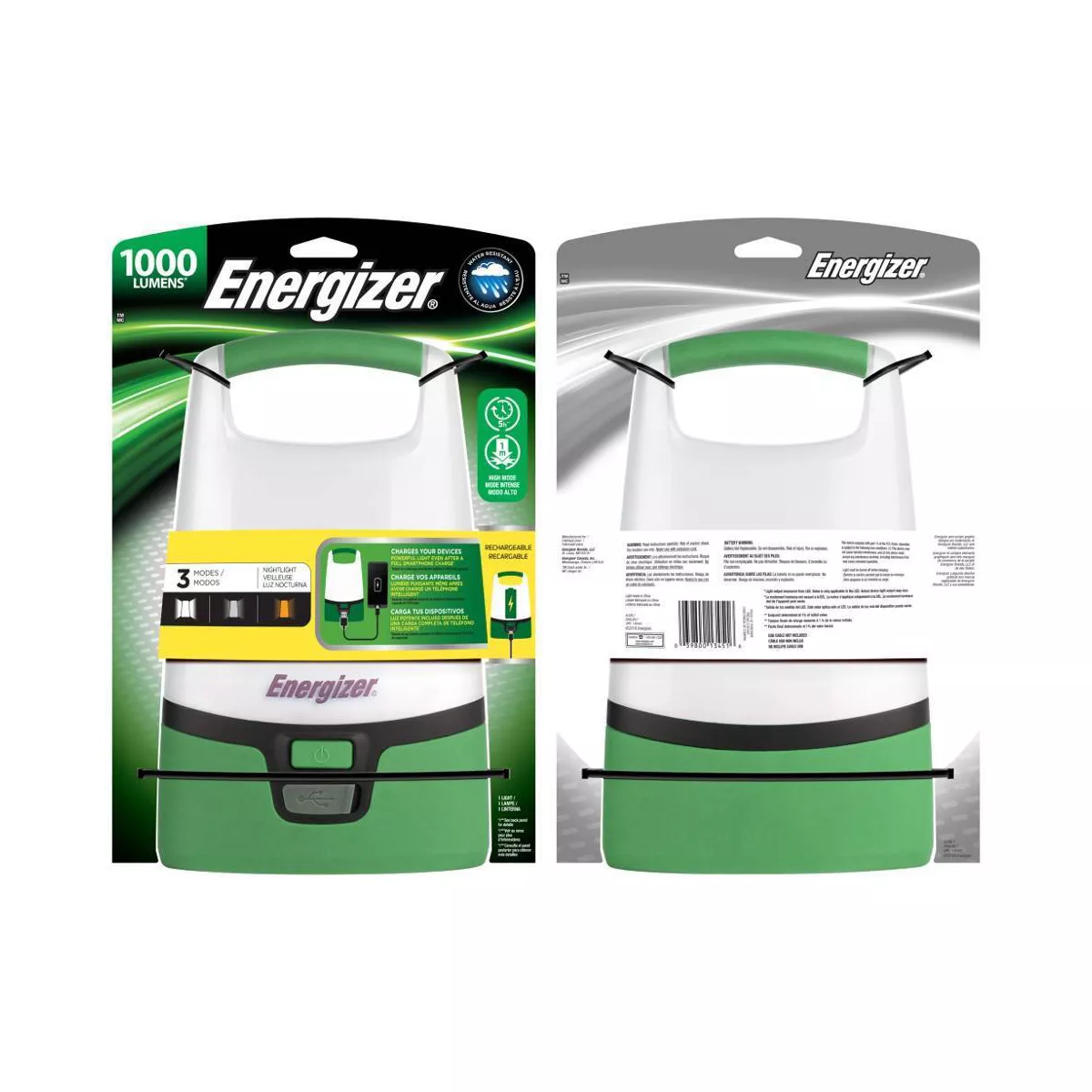 Energizer Rechargeable Area LED FlashLight Green