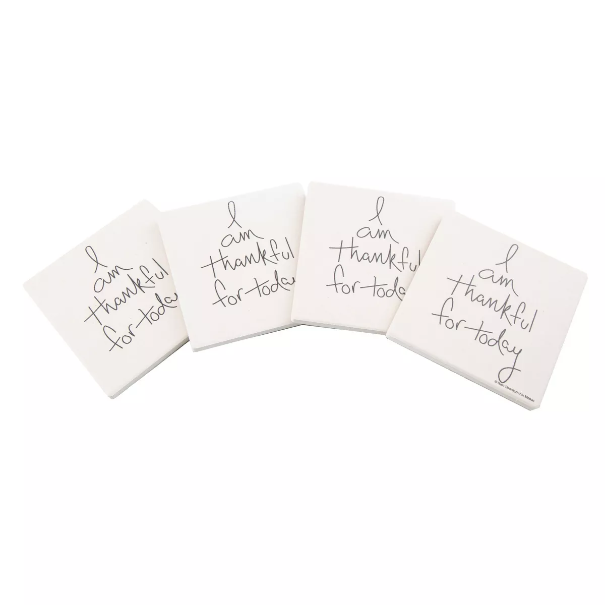 4pk Ceramic Thankful For Today Coasters - Thirstystone