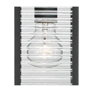 John Timberland Modern Outdoor Wall Light Fixture Textured Black 13 3/4