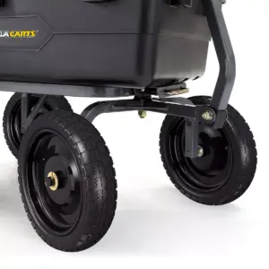 Gorilla Carts GCT13NF 13 Inch No Flat Replacement Pneumatic Tire Wheel with Offset Hub, Utility Garden Cart, Wheelbarrow, Dolly, and Wagon 2 Pack
