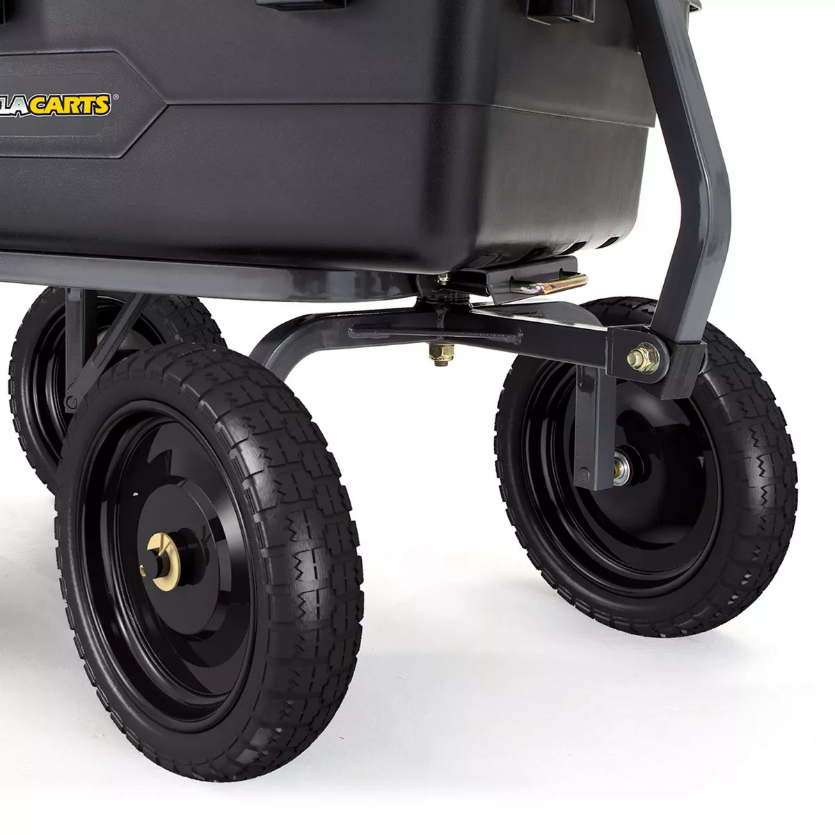 Gorilla Carts GCT13NF 13 Inch No Flat Replacement Pneumatic Tire Wheel with Offset Hub, Utility Garden Cart, Wheelbarrow, Dolly, and Wagon 2 Pack