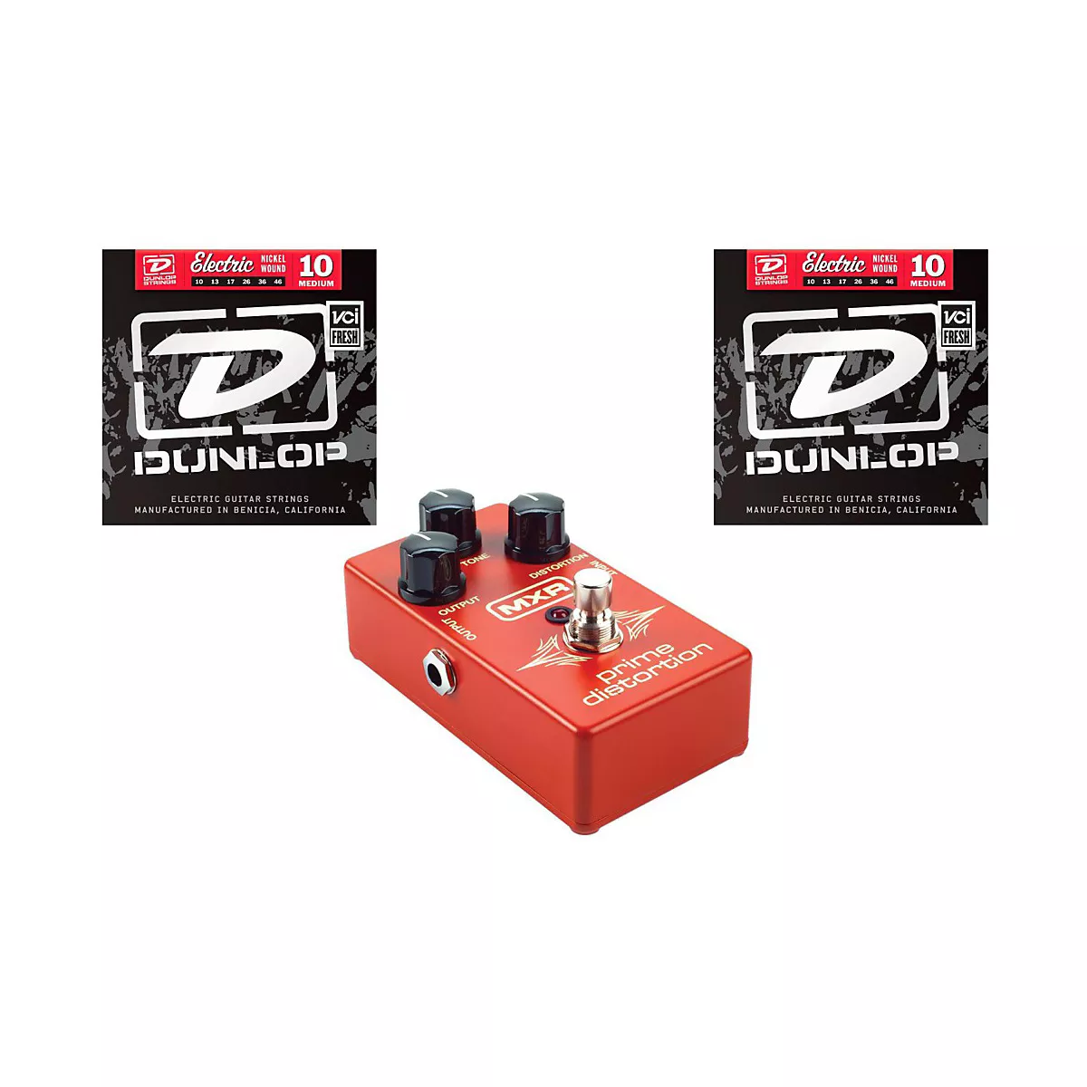 Dunlop MXR M69 Pedal with Two Sets of Dunlop DEN1046 Strings