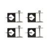 4pk 4" Metal Torch Deck Clamp Black - TIKI