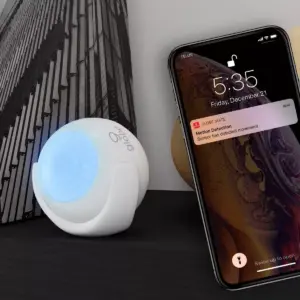 Smart White Wi-Fi Enabled Motion Detector Battery Operated