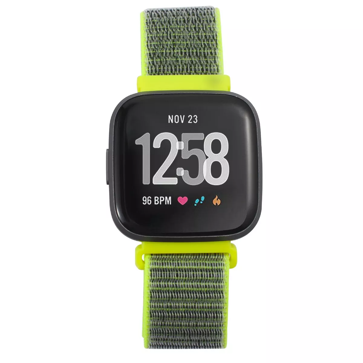 Insten Soft Woven Nylon Band for Fitbit Versa 2 / 1 / Lite / SE, Replacement Strap, Yellow