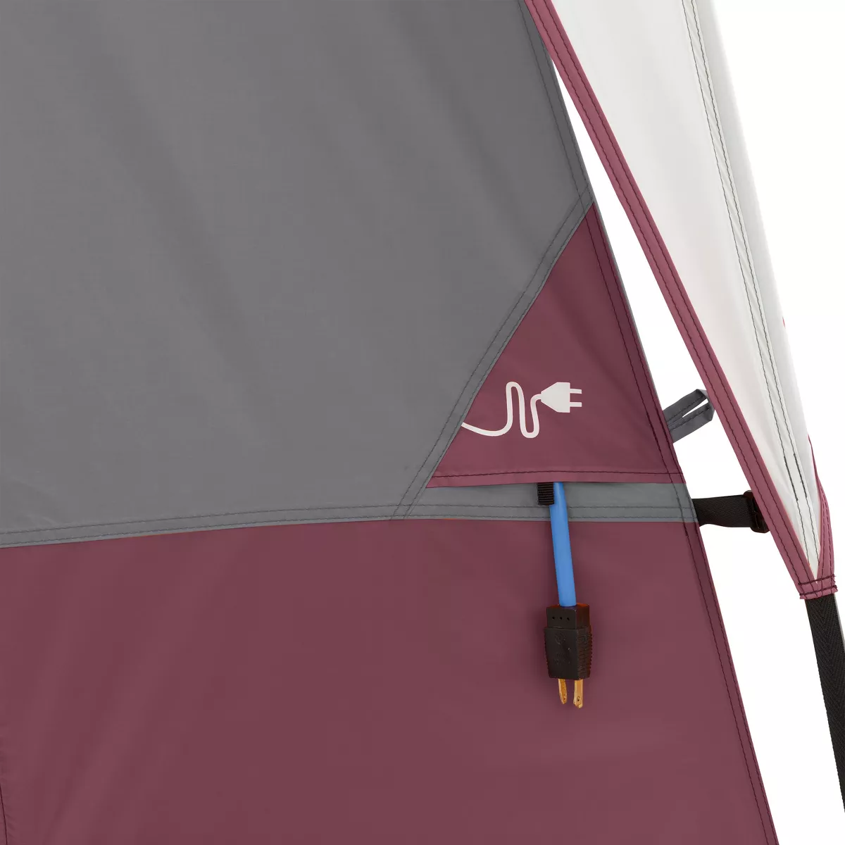 CORE Straight Wall 14 x 10 Foot 10 Person Cabin Tent with 2 Rooms & Rainfly, Red