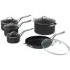 Starfrit The Rock 10Pcs Cookware Set - Black