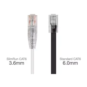 Monoprice Cat6 Ethernet Patch Cable - 14 Feet - White | Network Internet Cord - Snagless RJ45 Stranded 550MHz UTP CMR Riser Rated Pure Bare Copper