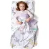JumpOff Jo Toddler Nap Mat - Children's Sleeping Bag with Removable Pillow for Preschool, Daycare, and Sleepovers - 43 x 21 Inches - Fairy Blossoms