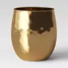 9.6" x 9.6" Metal Planter Vase Gold - Threshold™