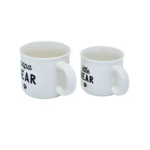 2pc Stoneware Papa Bear and Little Bear Mug Set - Parker Lane