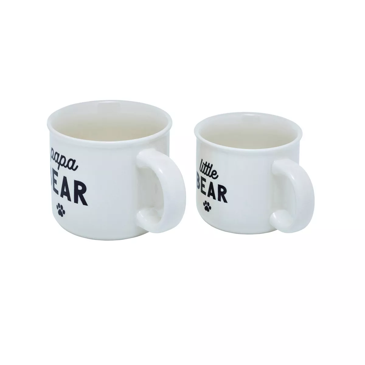 2pc Stoneware Papa Bear and Little Bear Mug Set - Parker Lane