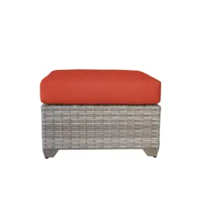 Fairmont 8pc Patio Sectional Seating Set with Club Chairs & Cushions - Tangerine - TK Classics