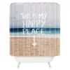 Happy Place Beach Shower Curtain Blue - Deny Designs
