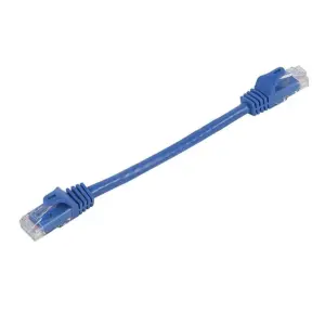 Monoprice Cat5e Ethernet Patch Cable - 0.5 Feet - Blue | Network Internet Cord - RJ45, Stranded, 350Mhz, UTP, Pure Bare Copper Wire, 24AWG - Flexboot