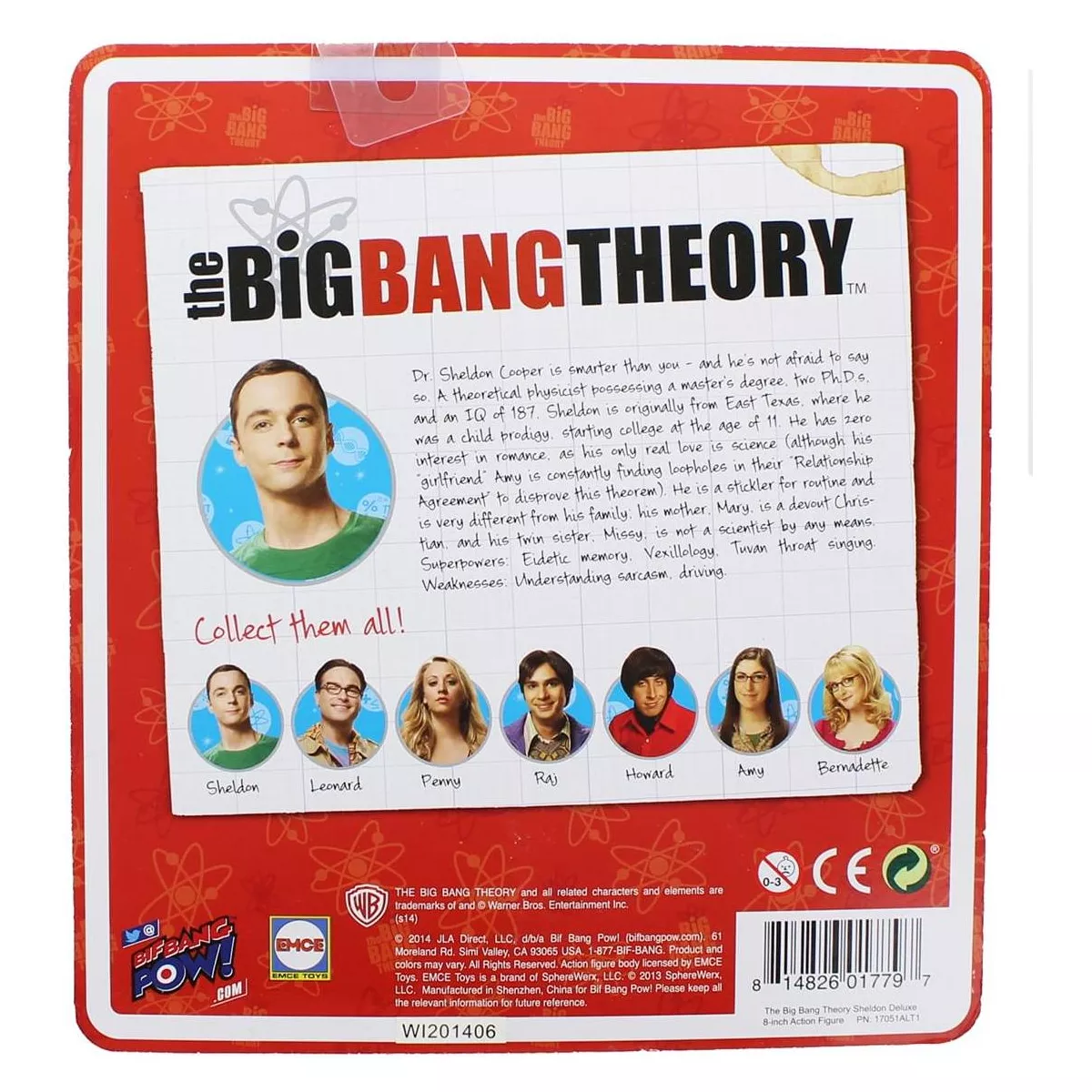 Bif Bang Pow Big Bang Theory Sheldon (Green Lantern/ Superman) Retro Clothed 8
