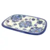 Blue Rose Polish Pottery Daisy Surprise Medium Rectangular Serving Dish
