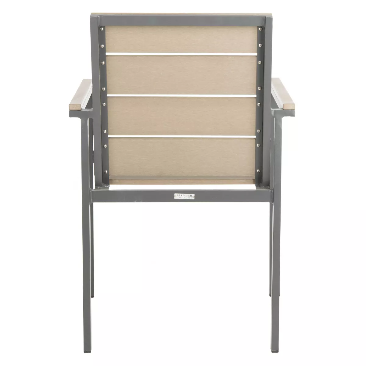 Beldan 2pk Stackable Accent Chair - Distressed Taupe - Safavieh