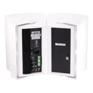 Monoprice 2-Way Active Wall Mount Speakers (Pair) 25W White
