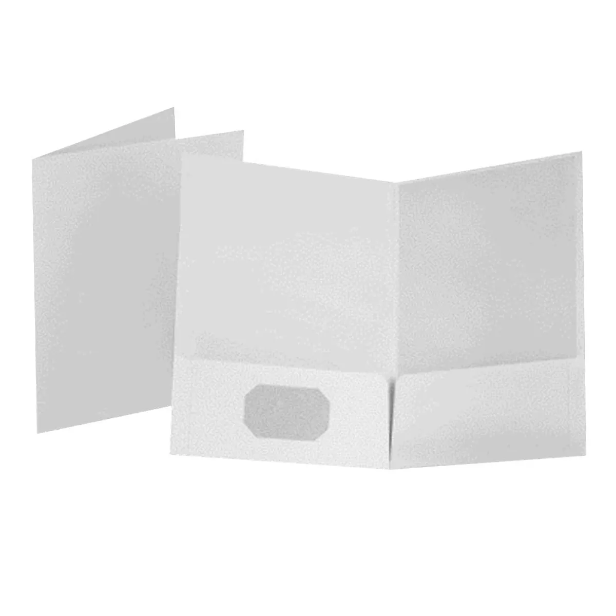 Oxford Linen Finish Twin Pocket Folders Letter White 25/Box 53404