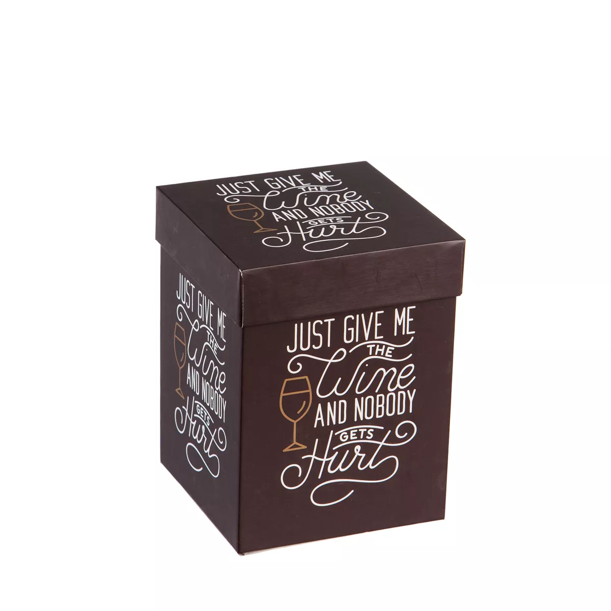 Evergreen Cypress Home Stemless Wine Glass w/ Box, 17 OZ, Just give me the wine and nobody gets hurt