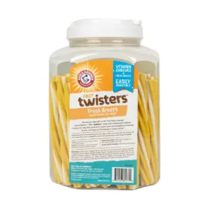 Arm & Hammer Fruit Twisters Banana Flavor Dental Dog Treats - 57ct