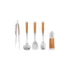Hamilton Beach 5pc Utensil Set with Acacia Wood Handles - Silver