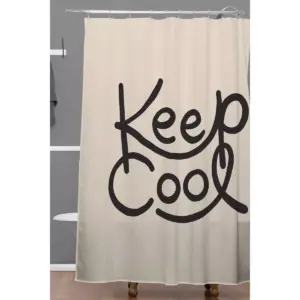 Urban Wild Studio Keep Cool Shower Curtain Beige - Deny Designs