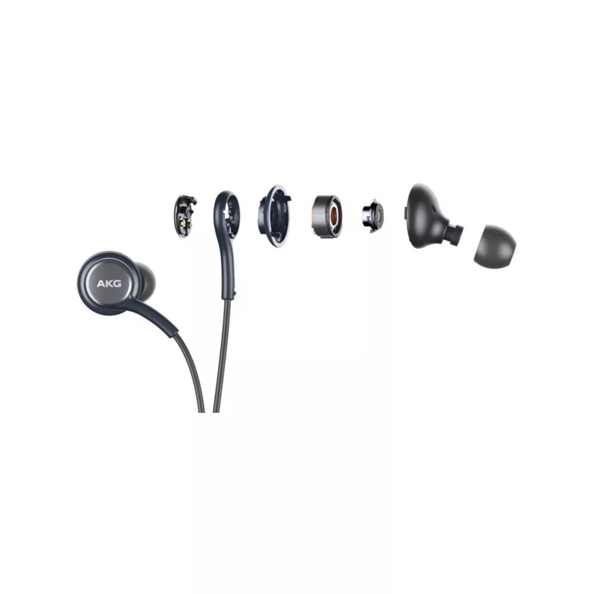Samsung AKG EO-IG955 3.5mm Earbud Headphones with Microphone/Remote - Dark Gray - Bulk Packaging