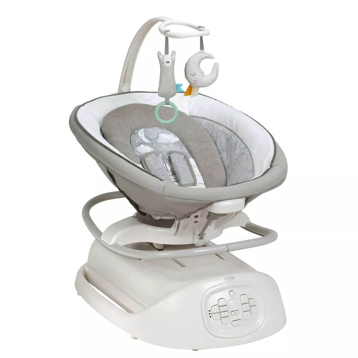 Graco Sense2Soothe Baby Swing with Cry Detection Technology in Sailor - White