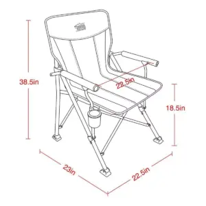 Timber Ridge Indoor Outdoor Portable Lightweight Folding Camping High Back Lounge Chair with Cup Holders, Camo (2 Pack)
