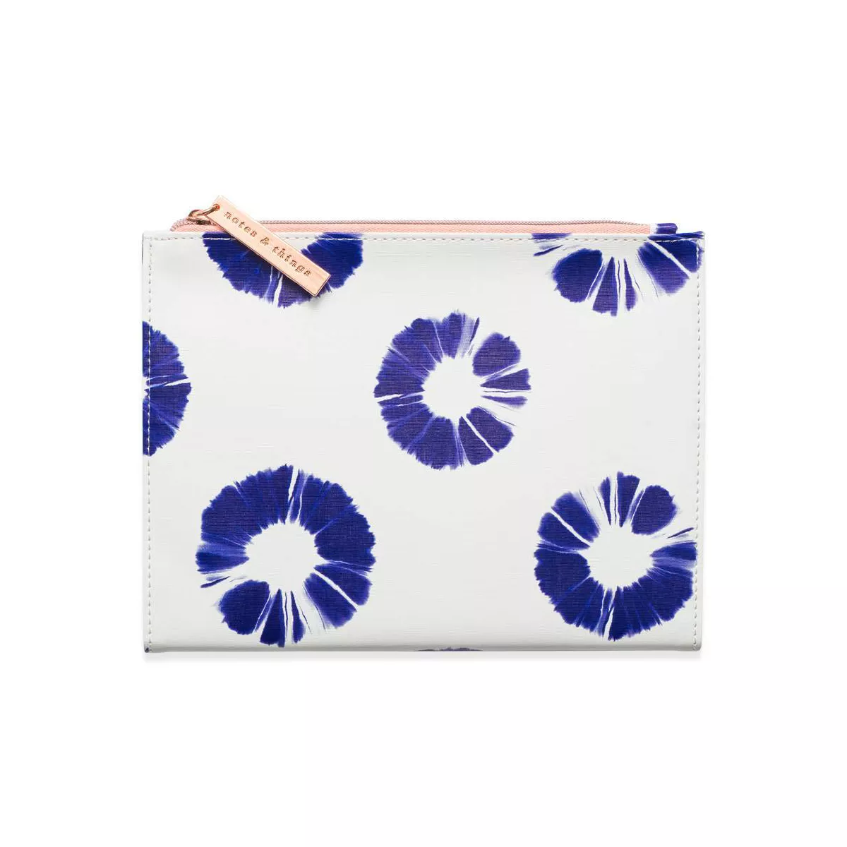 Leatherette Journal with Zipper Pouch Indigo Batik - DesignWorks Ink