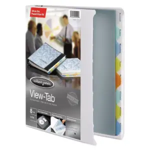 Wilson Jones View-Tab Presentation Round Ring View Binder w/Tabs 1