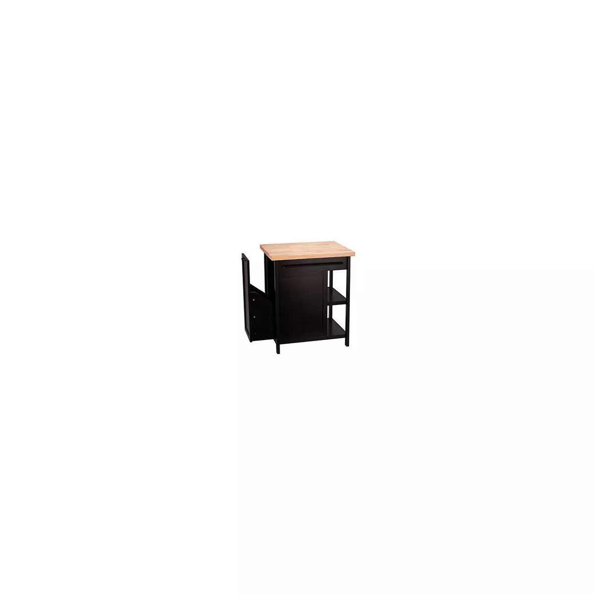 Kleidan Storage Kitchen Island Black - Aiden Lane
