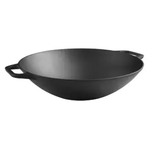 Victoria Cast Iron Wok with Stability Base 14