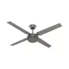 54" Chronicle Damp Rated Ceiling Fan with Wall Control Silver - Hunter