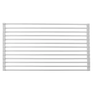 iDESIGN Metro Aluminum Over Sink Drain Board Silver