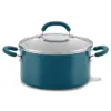 Rachael Ray Create Delicious 6qt Aluminum Nonstick Stock Pot with Lid Teal