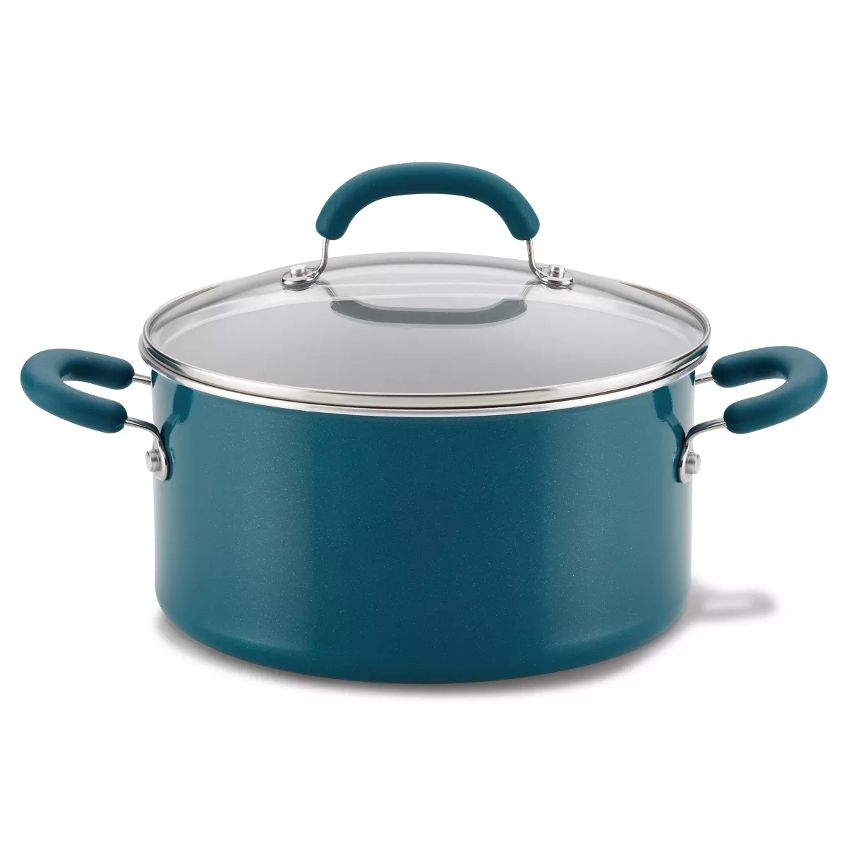 Rachael Ray Create Delicious 6qt Aluminum Nonstick Stock Pot with Lid Teal