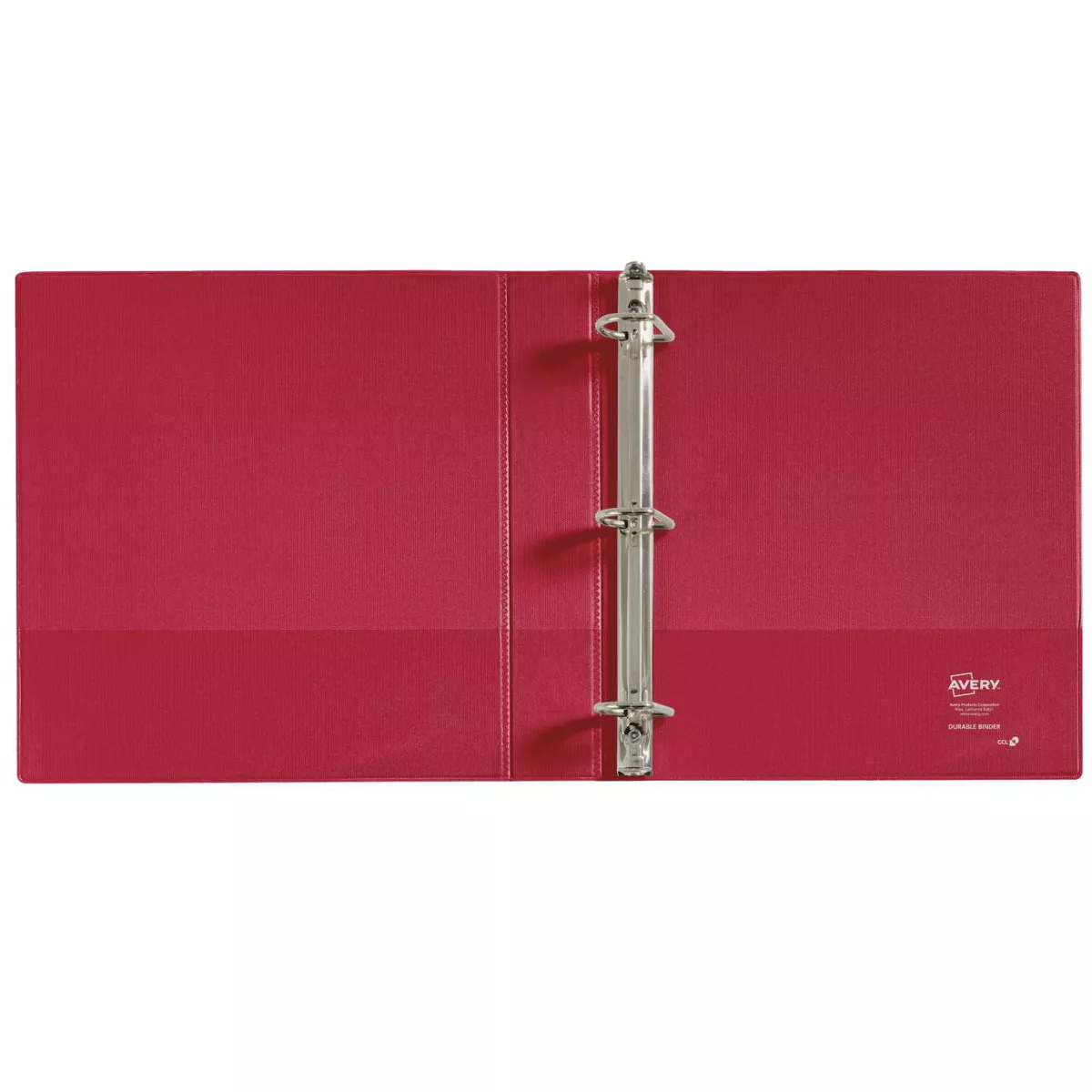Avery Durable Binder with Slant Ring, 1-1/2 Inches, Red