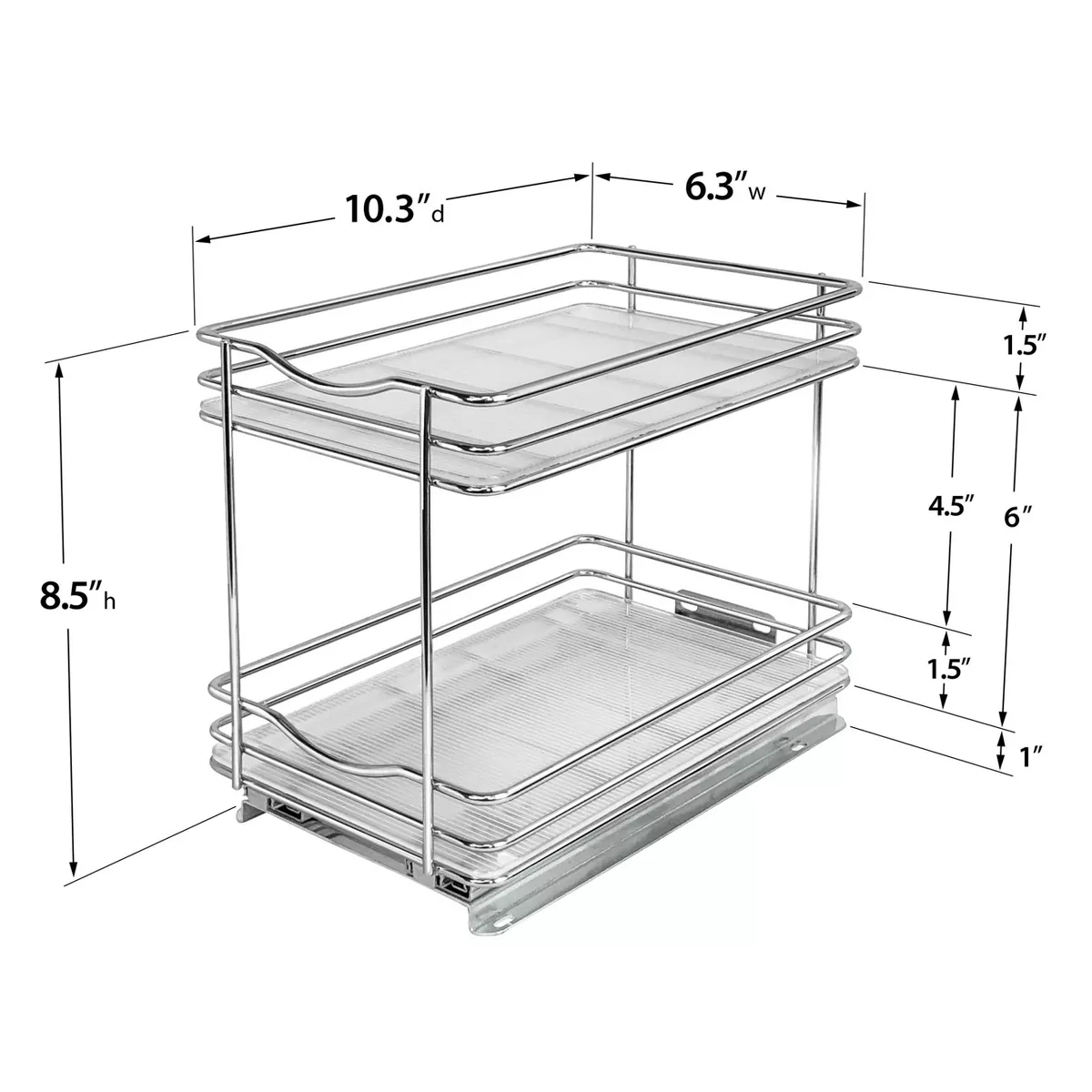 Lynk Professional Slide Out Double Spice Rack Upper Cabinet Organizer 6